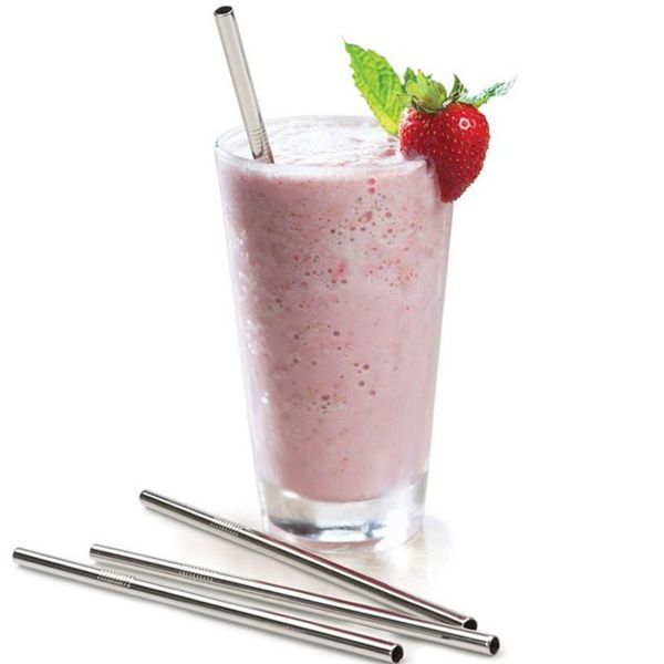 

drinking straws 4straight straws+1bush straight stainless steel reusable with cleaning brush set