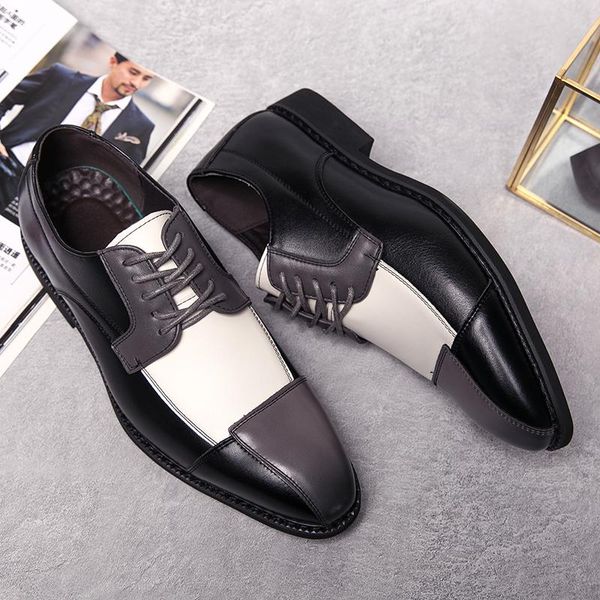 

dress shoes formal men office italian mens loafers classic coiffeur wedding sapato social masculino, Black