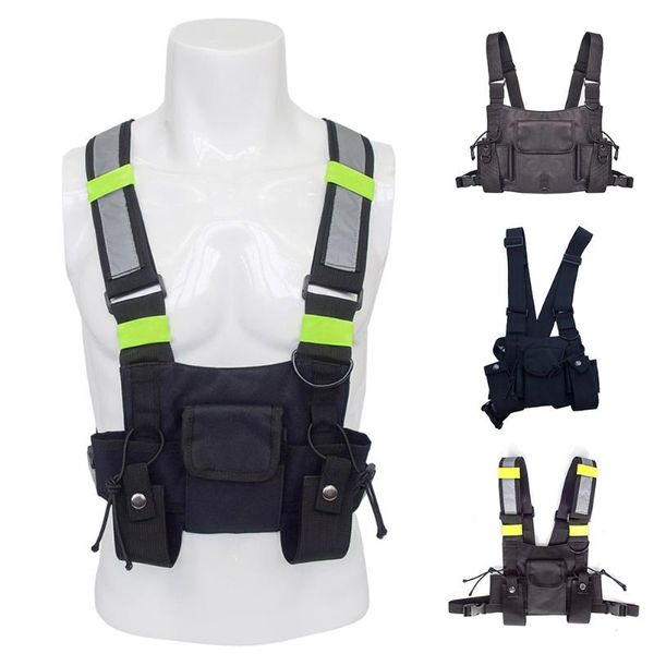 

waist bags nylon glitter packs vest hip hop streetwear functional tactical harness rig chest bag casual travel punk
