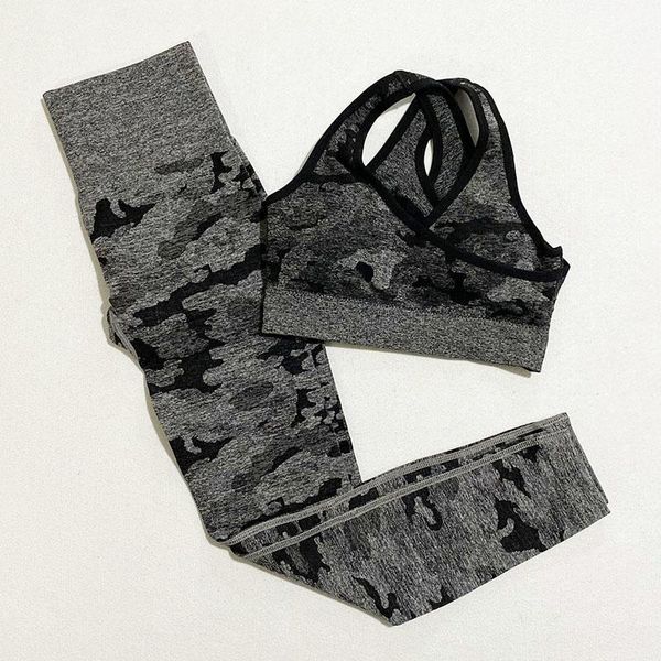 

yoga outfit 2 piece gym clothing set camo sports for women sets clothes leggings and suit fitness