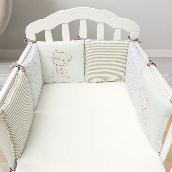 

bedding sets 6pcs baby crib liner classic fold breathable bumpers anti-bumper side for keep safer bumper