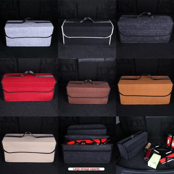 

car organizer trunk felt cloth foldable suv storage bag cargo box portable