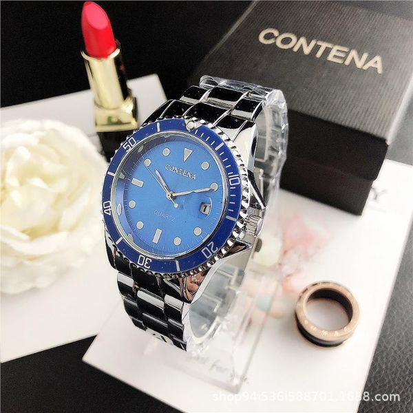 

wristwatches 2021 fashion women's watches casual sports watch stainless steel wrist auto date quartz blue clock, Slivery;brown