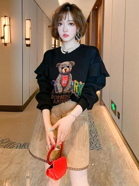 

women's tracksuits fashion fringed high waist a-shaped embroidered webbing suede half skirt clothing 2021 early autumn, Gray