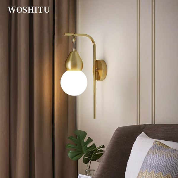 

wall lamp e27 gold/wood for bathroom living room hanging decor bedroom bedside toilet mirror light indoor lighting fixture