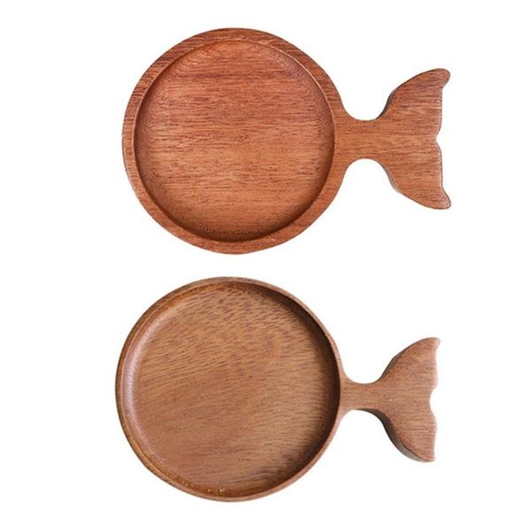 

dishes & plates dipping sauce dish, creative wooden japanese fish design platters for home kitchen party