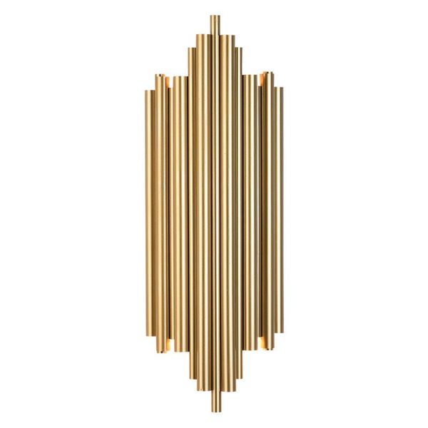 

minimalist led gold wall sconce metal rod living room background decorative lamp bedside restaurant lights