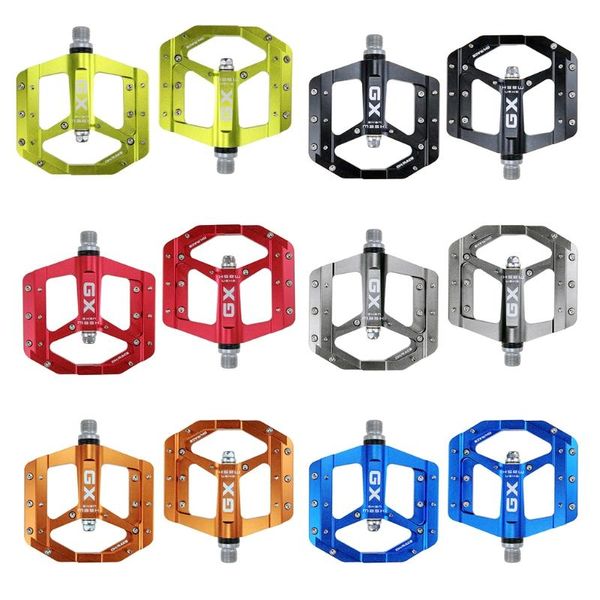 

bike pedals 1 pair road mountain non-slip aluminum alloy 3 sealed bearings flat
