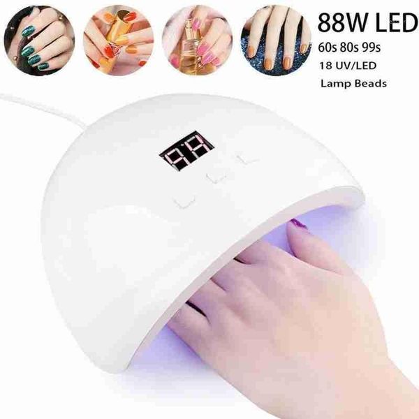 

88w 18uv led beads white nail lamp for manicure gel nail1