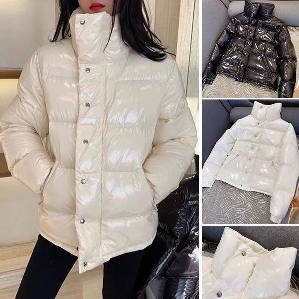 

original style luxury designer brand women's downs jacket parkas coats classic ladies fashion colorful glossy waist down duck warm wint, Black