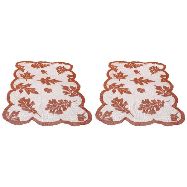 

mats & pads 2pcs thanksgiving placemats party tableware decorative runners (light brown)
