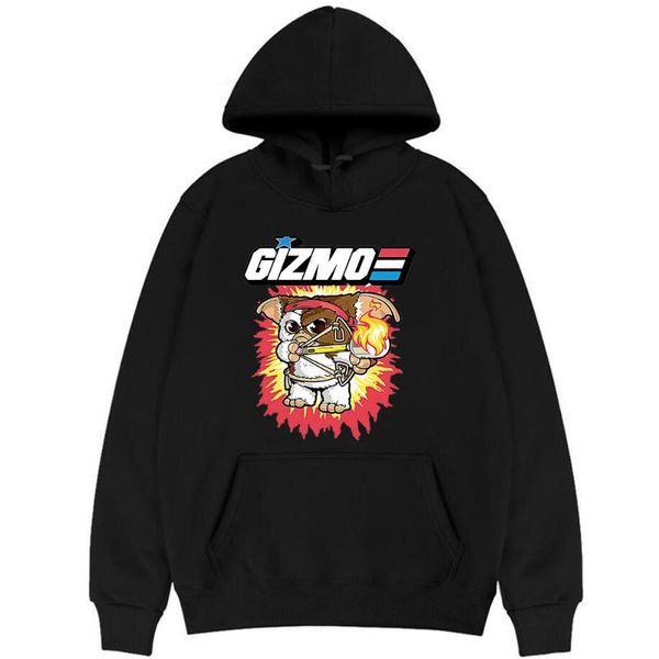 

men's hoodies & sweatshirts 2021 fashion design gizmo 80s movie mogwai monster sci fi hoodie your pet gremlins print men women harajuku, Black