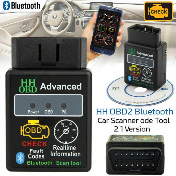 Bluetooth OBD2 ELM327 Ошибка автомобиля DTC PCB Code Reader Автомобильный двигатель Диагностический сканер Инструмент Адаптер интерфейса для ПК Android