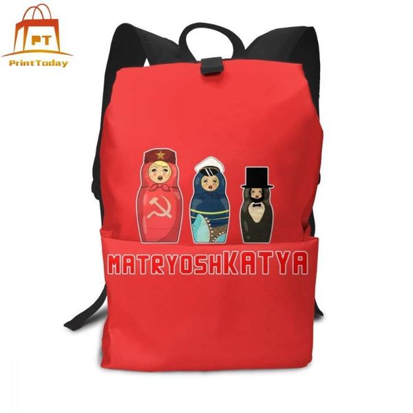 

backpack matryoshka backpacks print bag student trending man - woman bags