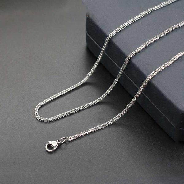 

wholesale 2mm stainless steel silver color chain necklace size 45cm/50cm/55cm fashion gift jewelry fit pendant drop chains