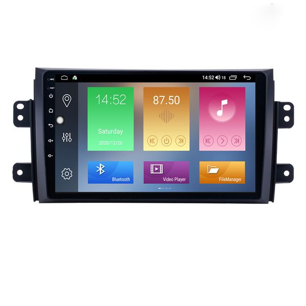 GPS-Auto-DVD-Radio-Player für Suzuki SX4 2006–2012 mit WIFI-USB-Unterstützung, OBD2 Mirror Link DVR, 9 Zoll Android 10 Head Unit