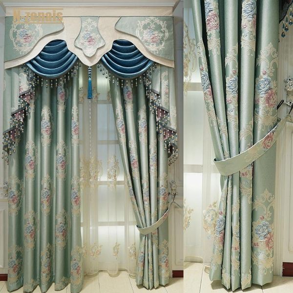 

curtain & drapes high-precision yarn-dyed jacquard for living room and bedroom balckout curtains window high shading(70%-90%)