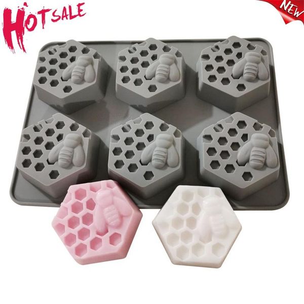 

silicone mold bee soap 1/6 cavity easy to demolding craft for diy maker tools