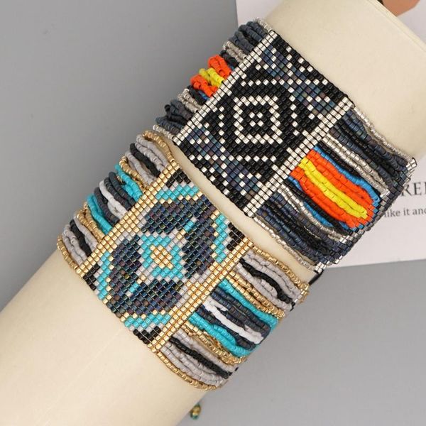 

wrap bracelet for men jewelry 2021 fashion handmade miyuki bead jewellery gift boho ethnic bracelets women wholesale charm, Golden;silver