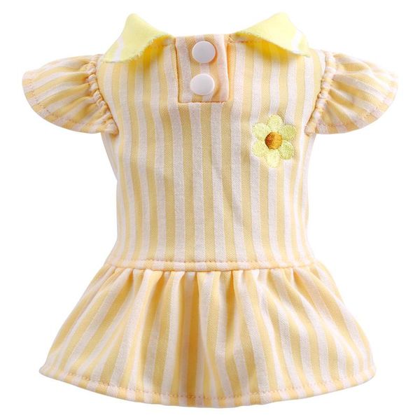 

dog apparel summer dress stripe princess embroidery flower cat teddy 3 colors xs s m l xl