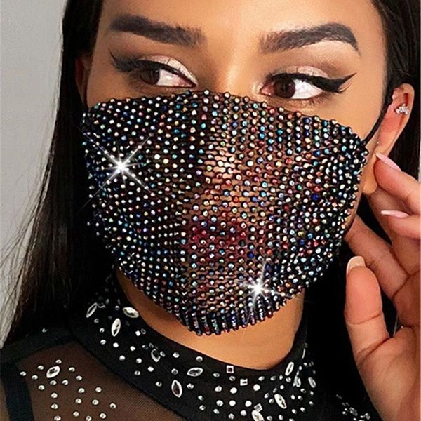 

masks fashion shining rhinestone decoration elastic jewellery dance party club crystal s face jewelry