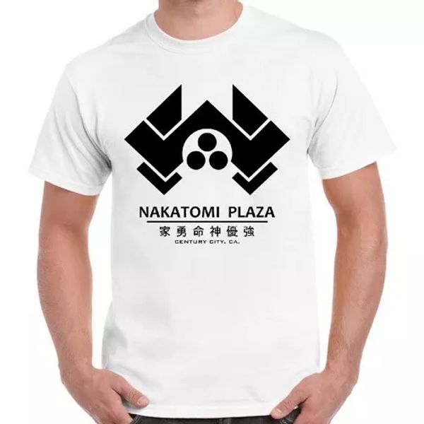 

nakatomi plaza die hard 80s film classic movie cool vintage retro t shirt 1208, White;black