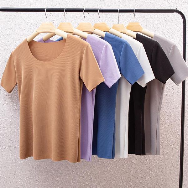 

women's t-shirt 2021 ladies casual short sleeves, White