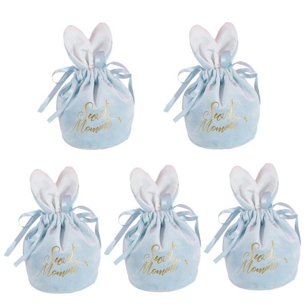 

5pcs/lot cute ear cookie & candy bags velvet wedding party gift for biscuits snack treat bag supplies wrap