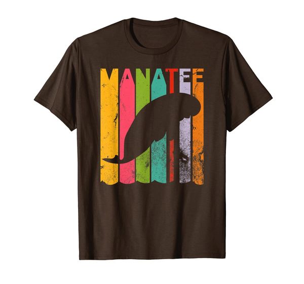

funny manatee lover vintage retro style animals t-shirt, White;black