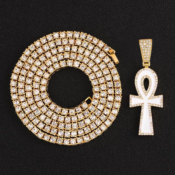 

pendant necklaces street style rhinestone nightclub hip-hop fashion necklace bar-shaped cuban chain personality cute pattern, Silver