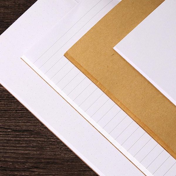 

10packs standard 21*11cm travel notebook diary notepad kraft paper notepads, Purple;pink