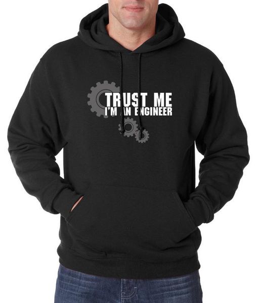 

men's hoodies & sweatshirts funny hoodie trust me i'm an engineer sweatshirt autumn winter warm fleece loose fit hooded fashion br, Black