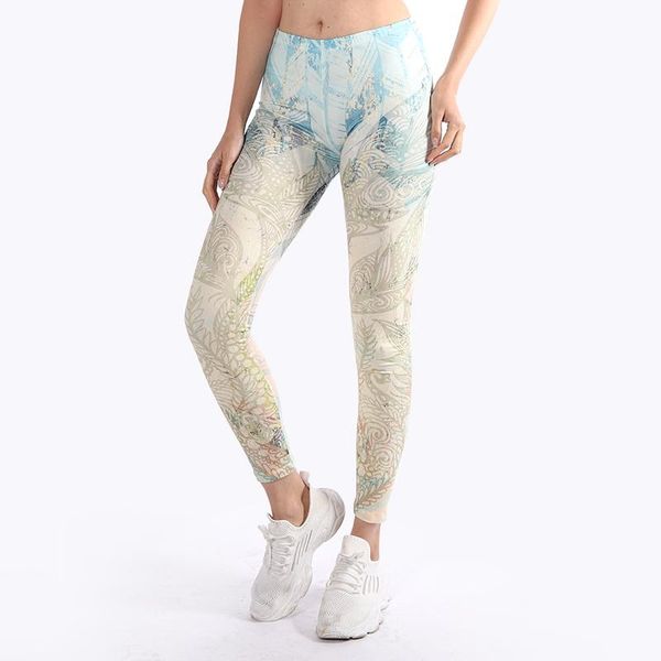 

women's leggings brand s mandala mint print fitness legging high elasticity leggins legins trouser pants for women, Black