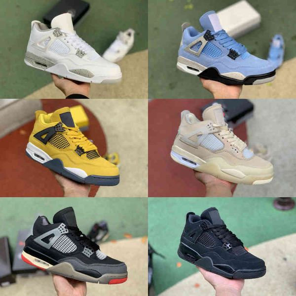 

jumpman university blue 4 4s basketball shoes mens cream sail red thunder lightnings white oreo bred taupe haze what off noir the black
