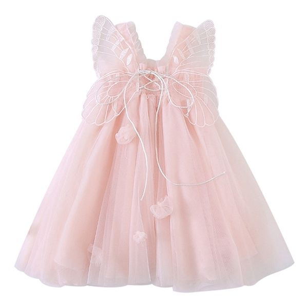 

butterfly wings fairy gauze dress 210329, Red;yellow