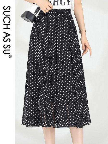 

skirts 2021 spring summer chic black wave point skirt japan style sweet stretch high waist pleated big swing slim fit aesthetic