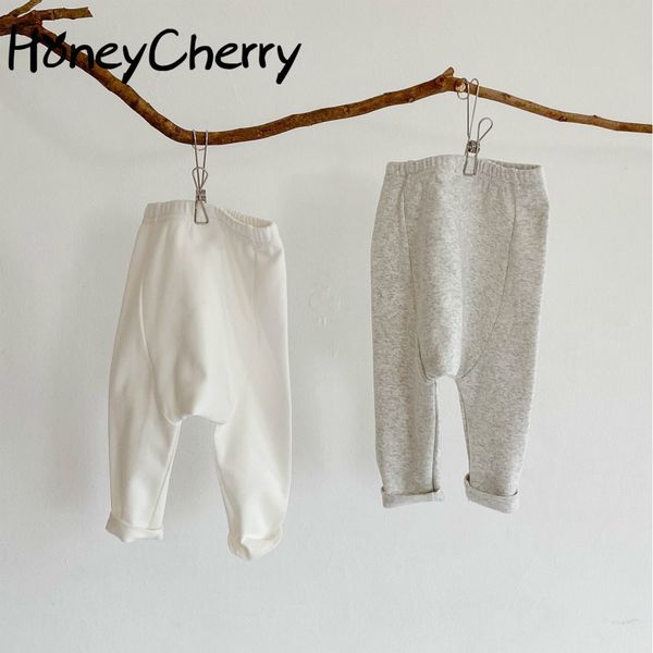 

autumn baby cotton simple high waist trousers leggings all-match pants toddler girl fall clothes 210515, Blue