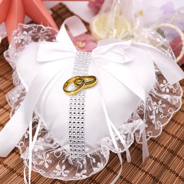 

27x30cm wedding lace heart bridal ring boxes bride and groom cushion bearer holder accessories decor supplies party decoration