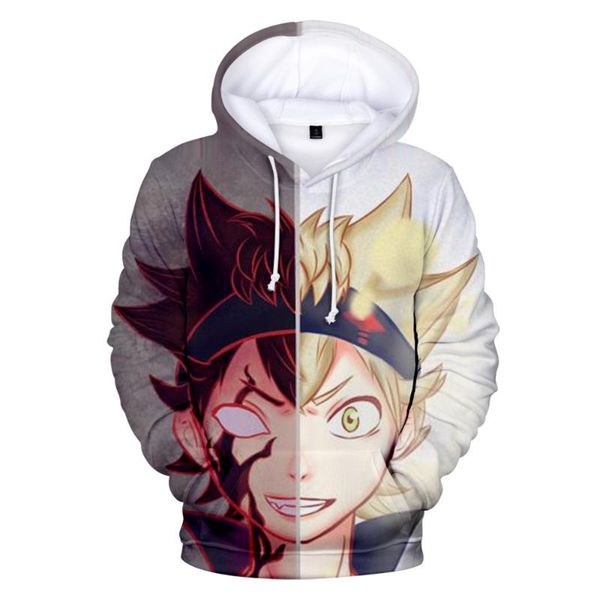 

men's hoodies & sweatshirts japanese anime black clover pullovers fashion pullover men/women autumn winter personality sportswe