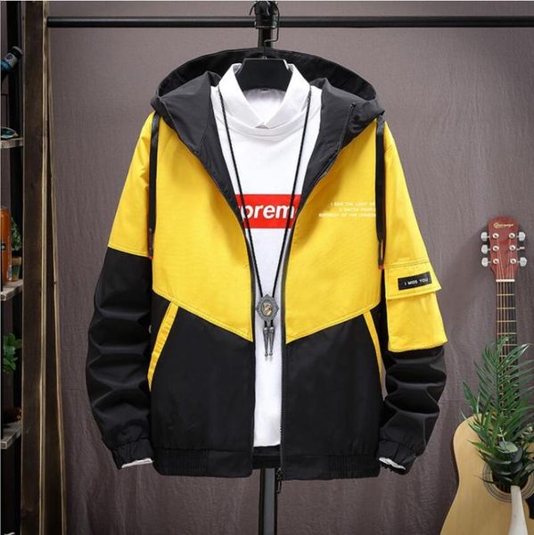 

men's jackets large size jacket fashion tide mens coat autumn luxury hoodie outerwe casual sport outdoor hip hop windbreaker, Black;brown