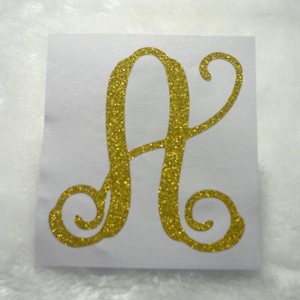 

multi size letter a gold glitter sticker decal gift wrap