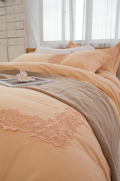 

bedding sets 100% egyptian 4/6pcs luxury cotton lace sheet set gift duvet cover /king bed linen size
