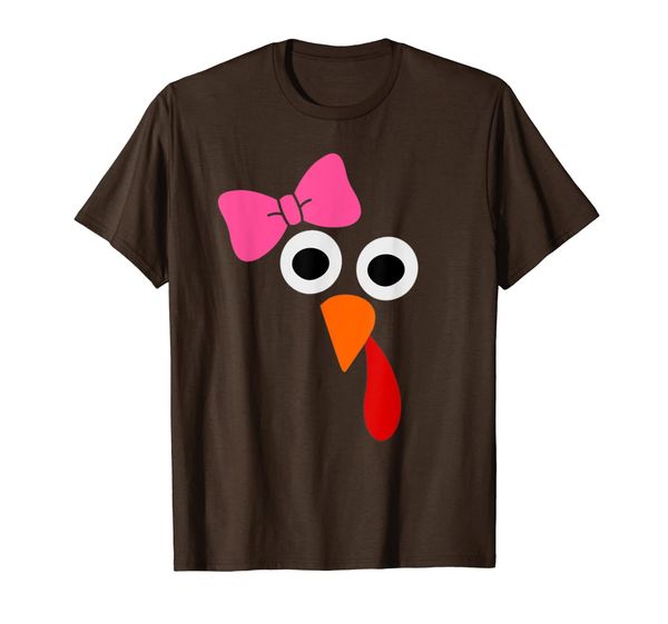 

Thanksgiving Turkey Face with Pink Bow Funny T-shirt, Mainly pictures