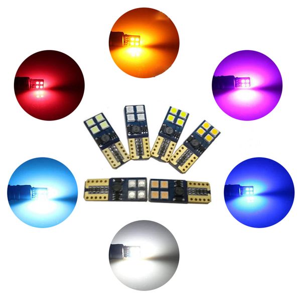 

50pcs t10 3030 8smd 194 168 2825 w5w led canbus error car bulbs for clearance lamps license plate light 12v 24v