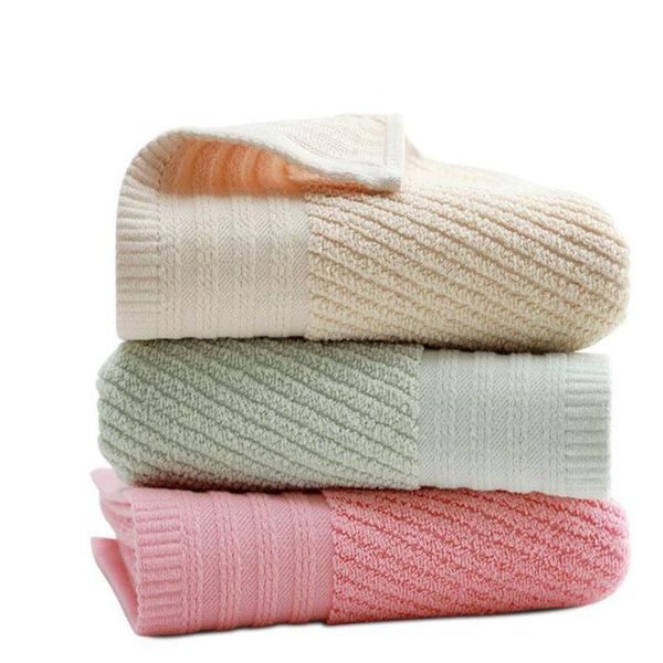 

towel thicken cotton soft absorbent bath household plain color hand face daily clean product home textile