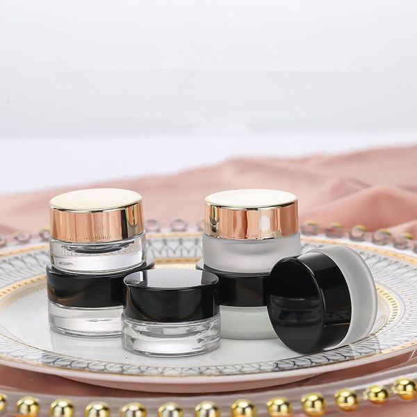 

storage bottles & jars 100pcs 3g 5g eye cream jar empty glass lip container cosmetic sample bottle