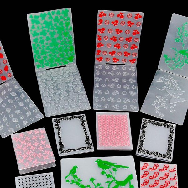 

craft tools daboxibo strawberry cherry blosso plastic embossing folders for card making / diy scrapbooking cutting dies decoration