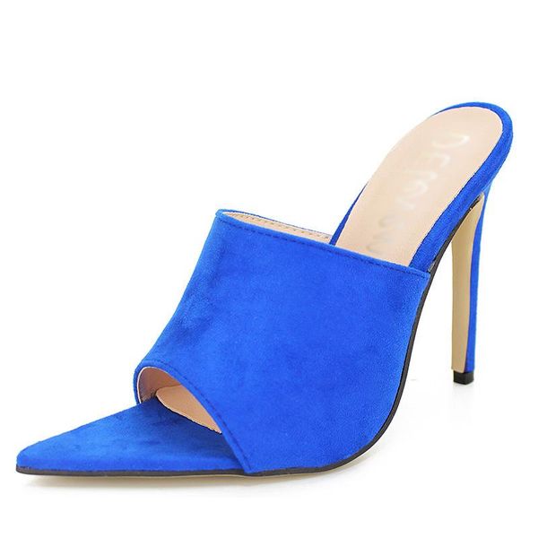 

slippers plus size 35-43 ladies high heel outside summer sandals heels, Black