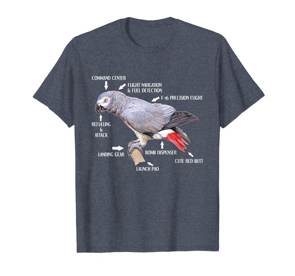 

Anatomy Of An African Grey Parrot T-Shirt Funny Bird Gift, Mainly pictures