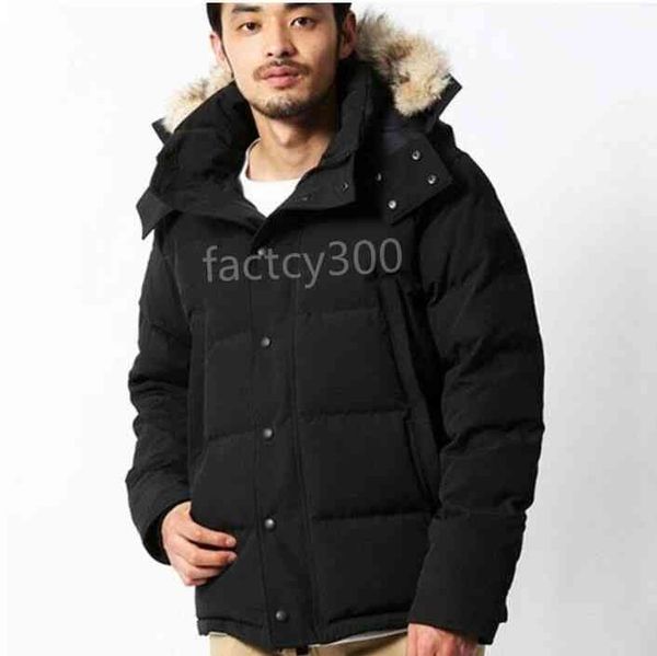 

2021 winter fourrure men down parka homme jassen chaquetas outerwear wolf fur hooded teau wyndham et coat hiver doudoune size s-3xl, Black